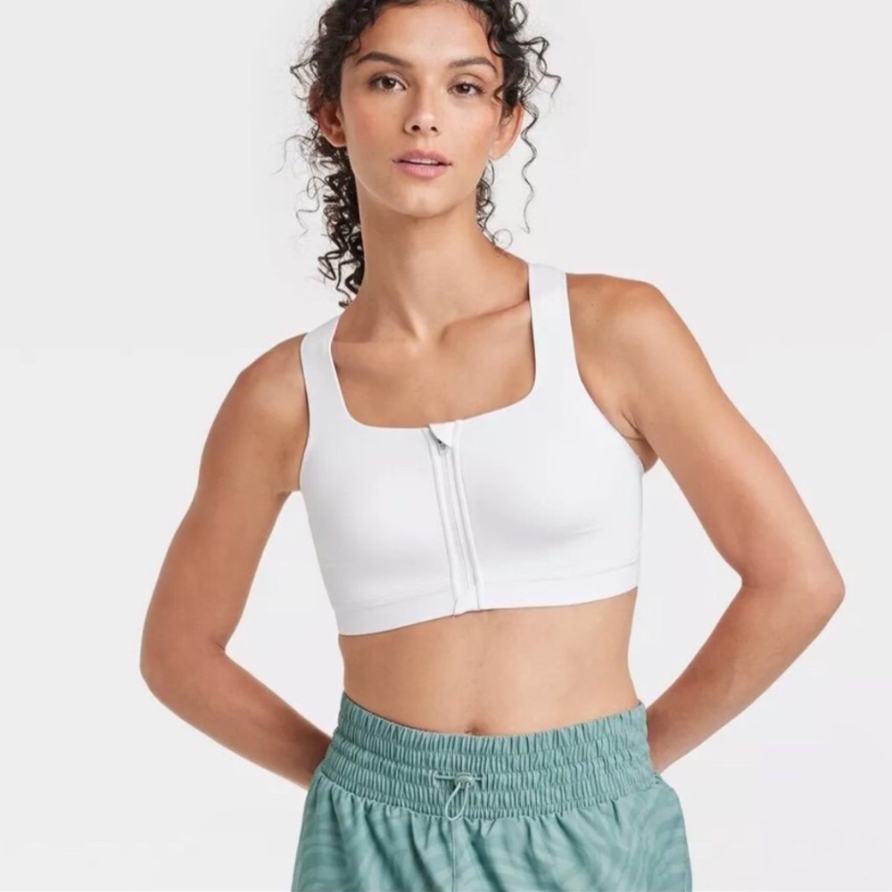 All in Motion Sculpt High-Support Zip Front Sports Bra